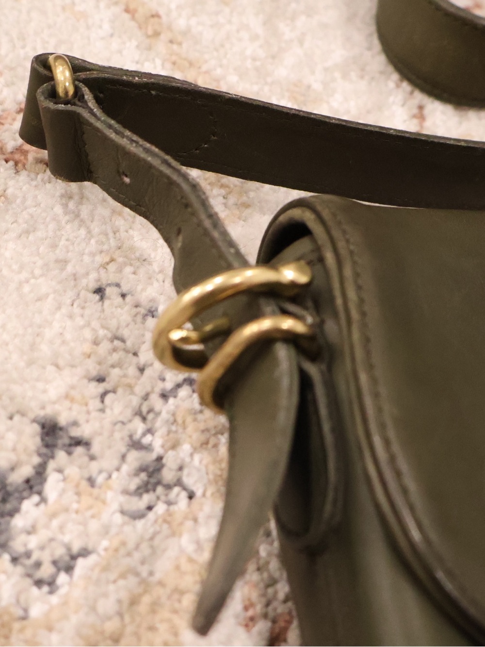 Vintage Coach Legacy Olive Green Leather Flap Crossbody Bag USA Made - Picture 3 of 6